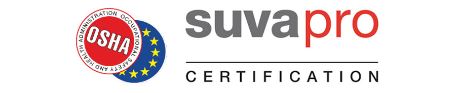 OSHA logo and behind SUVA logo